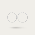 BlisseAllure – 925 Sterling Silver Prism Texture Hoop Earrings