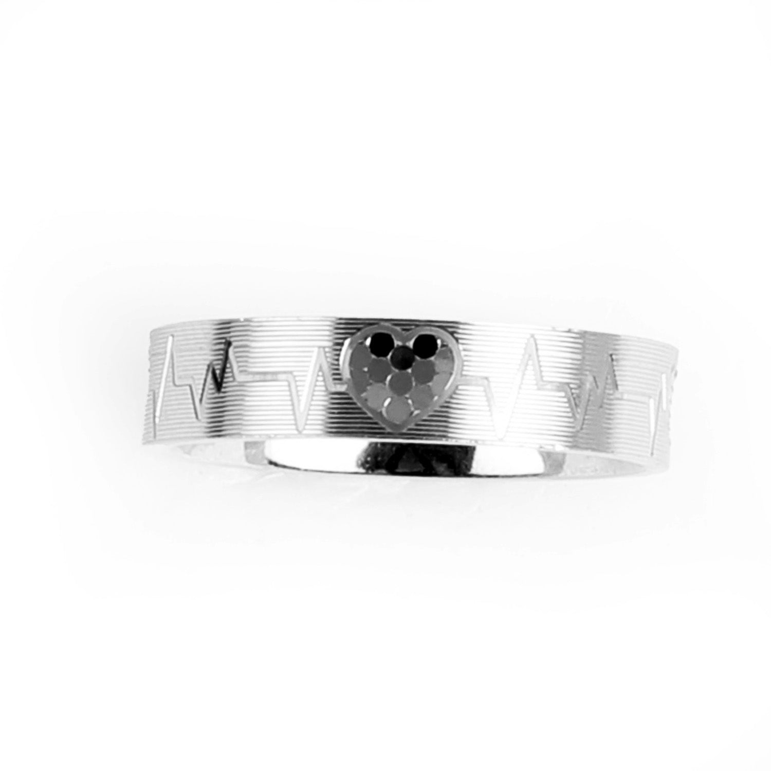 Blisse Allure Love Pulse 925 Sterling Silver Band For Men