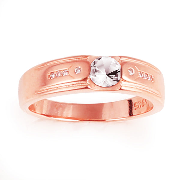 Blisse allure 925 Sterling silver Rose gold ring For Men