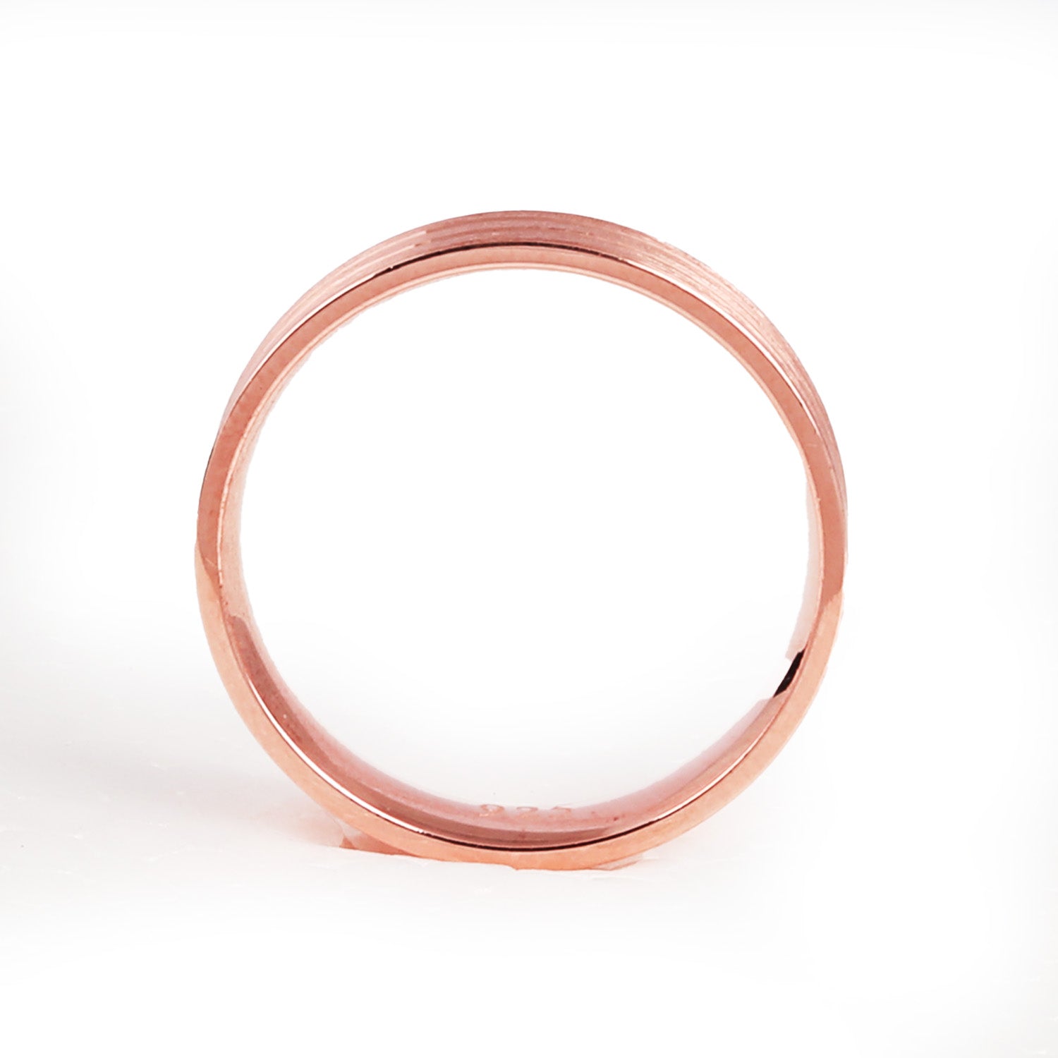 Blisse Allure 925 Sterling Silver Band with Rose Gold Finish for Men