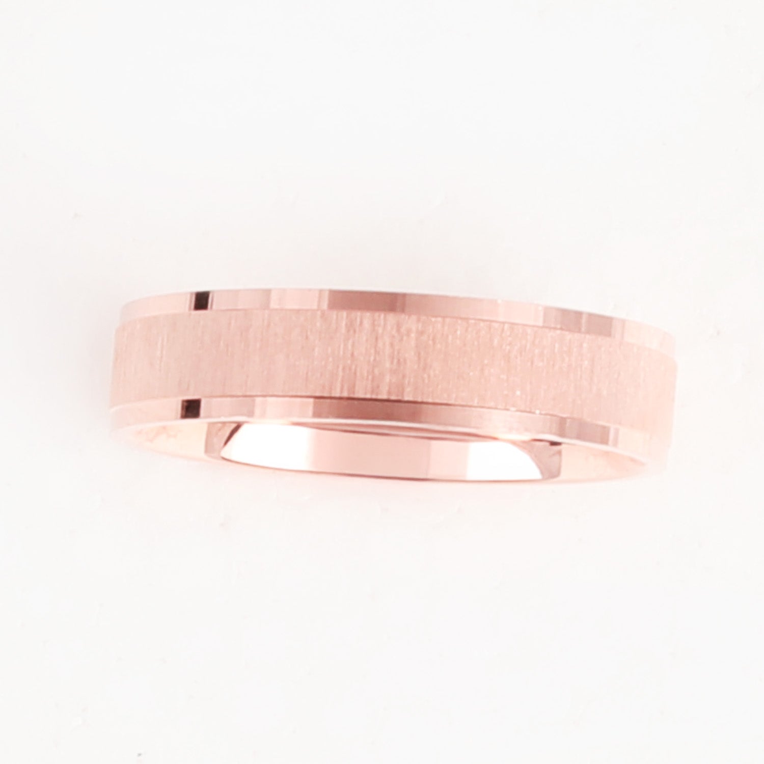 Blisse Allure 925 Sterling Silver Band with Rose Gold Finish for Men
