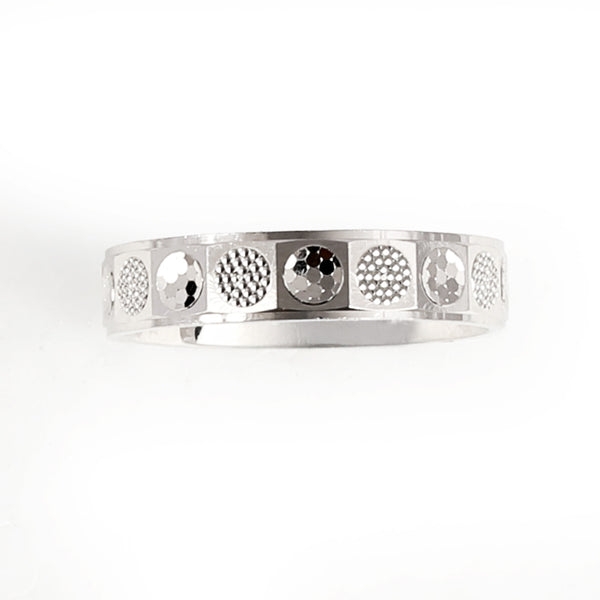 Blisse Allure 925 Sterling Silver Band with Smooth & Textured Design