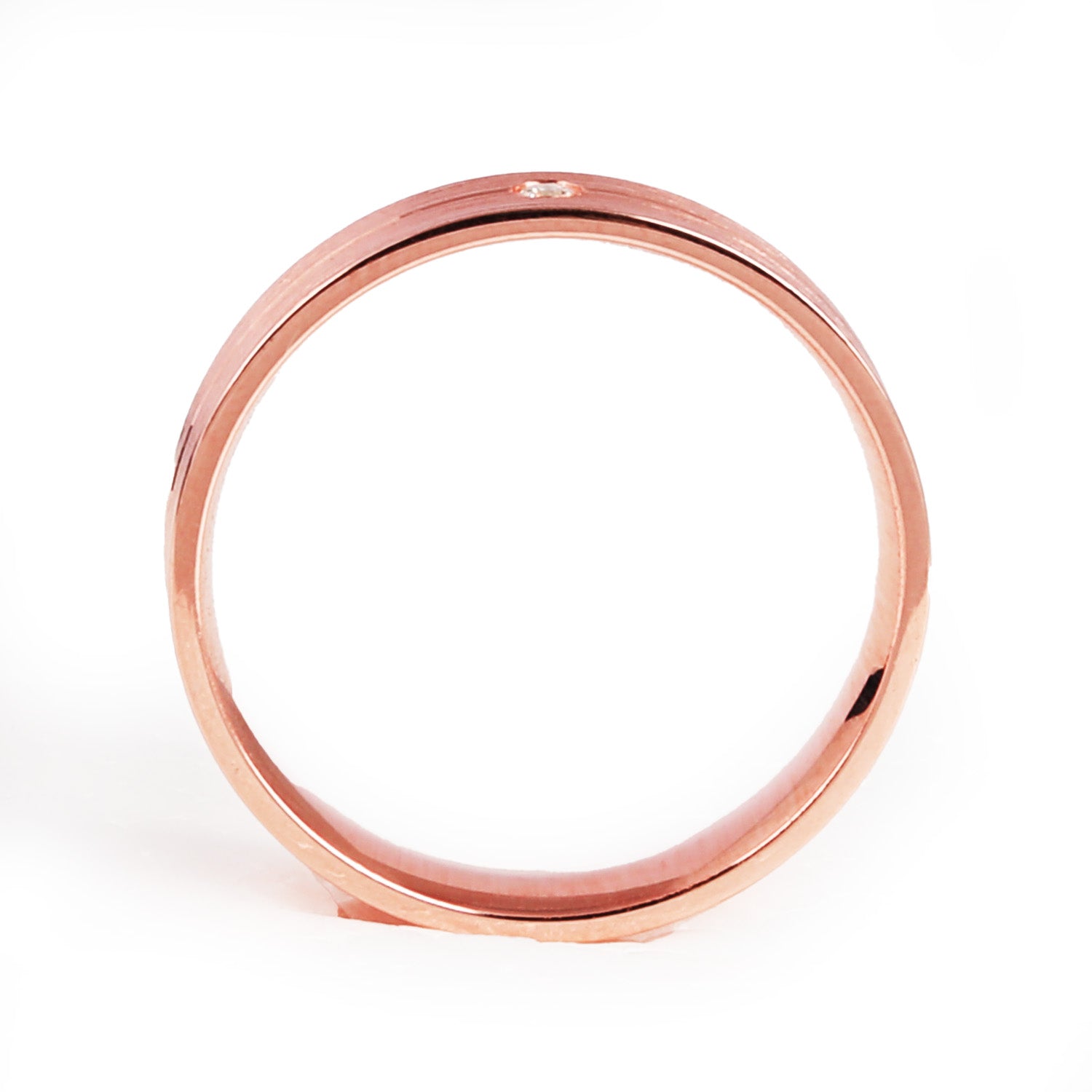 Blisse Allure 925 Sterling Silver band with Rose Gold finish For Men