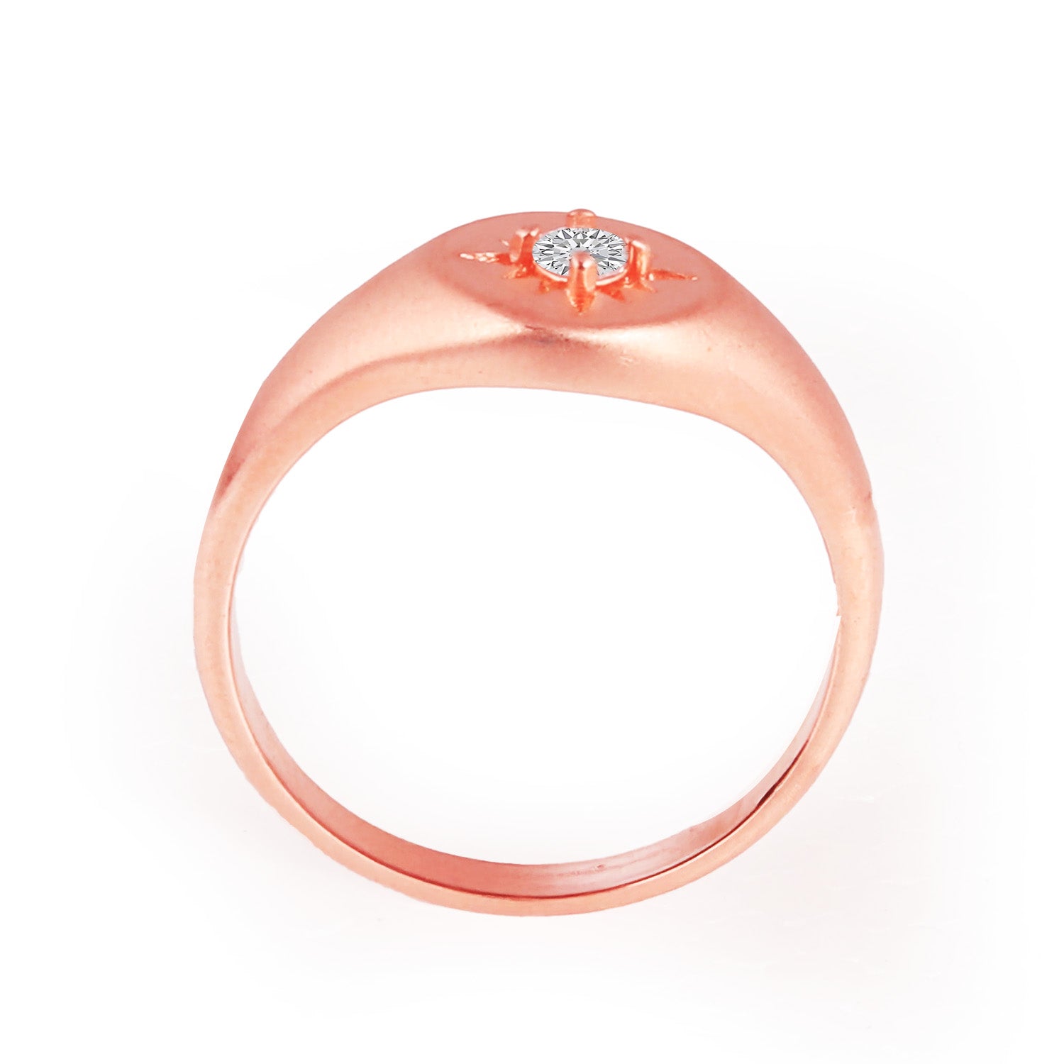 Blisse Allure 925 Silver Rose Gold Finish Ring For Men