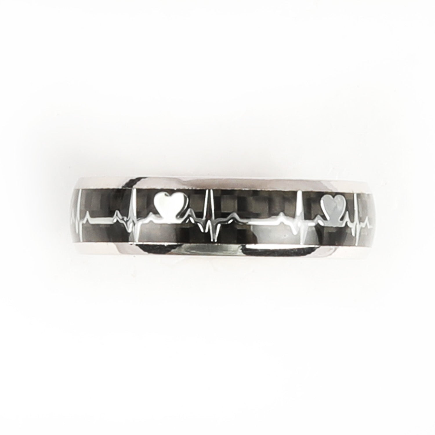 Blisse Allure 925 Sterling Silver Vital Rhythm Band with Black Inlay For Men