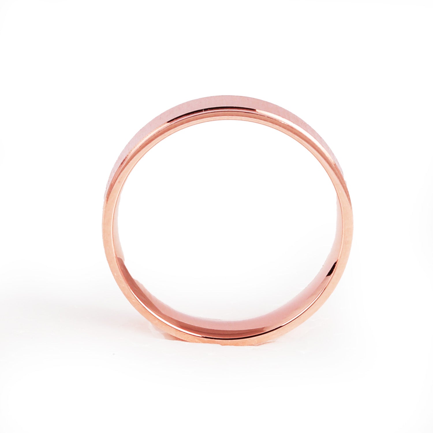 Blisse Allure 925 Sterling Silver Band with Rose Gold Finish for Men