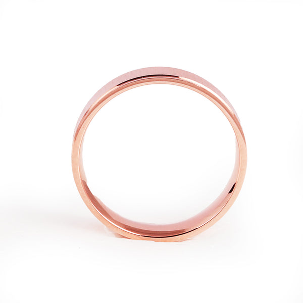 Blisse Allure 925 Sterling Silver Band with Rose Gold Finish for Men