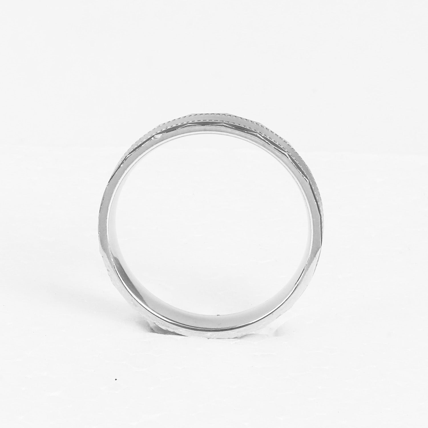 Blisse Allure 925 Sterling Silver Men's Band with Beaded Edge Detailing