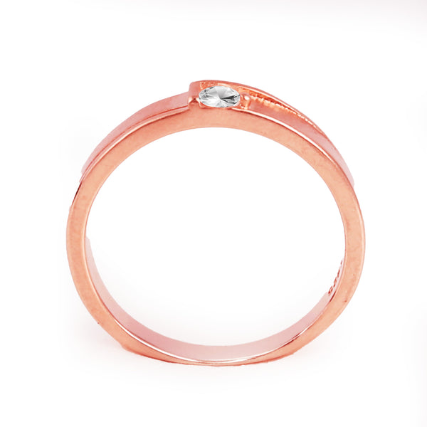 Blisse allure Rose Gold-Plated 925 Sterling Silver Band For Men