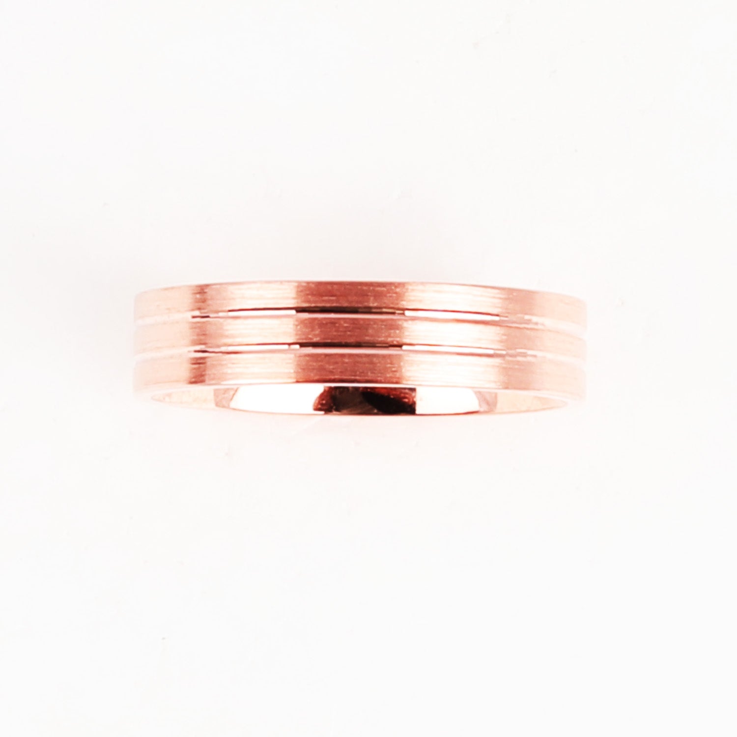 Blisse Allure 925 Sterling Silver Band with Rose Gold Finish for Men