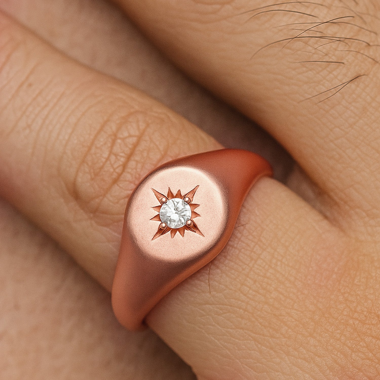 Blisse Allure 925 Silver Rose Gold Finish Ring For Men