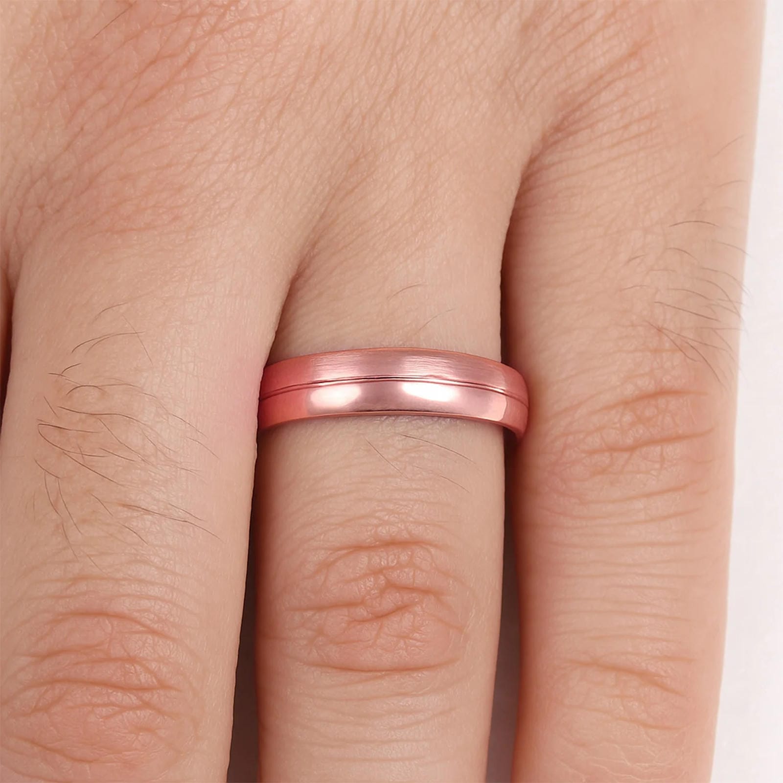 Rose Gold-Plated Band Ring - Blisseallure.in