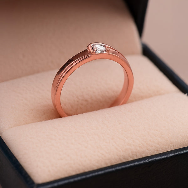 Blisse allure Rose Gold-Plated 925 Sterling Silver Band For Men