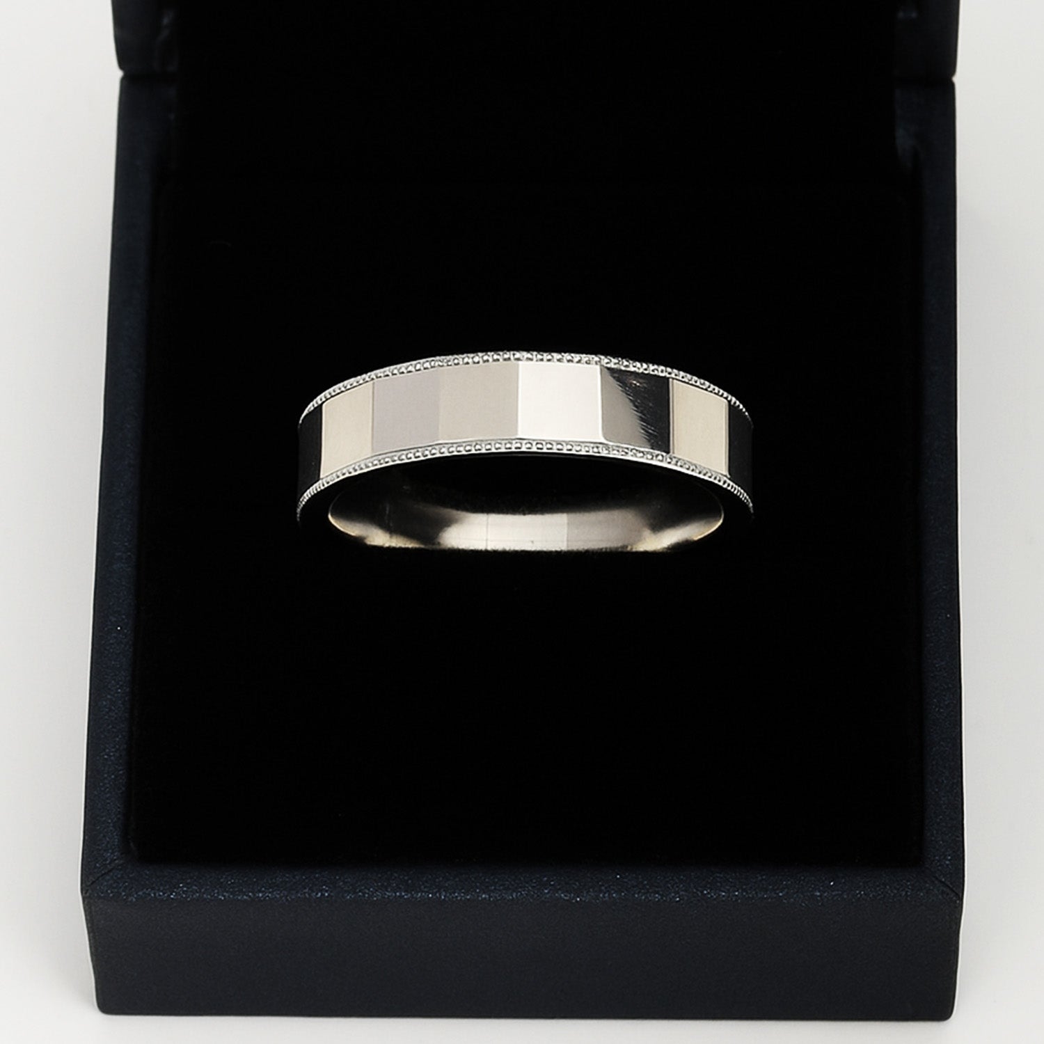 Blisse Allure 925 Sterling Silver Faceted Band for Men