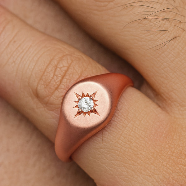 Blisse Allure 925 Silver Rose Gold Finish Ring For Men