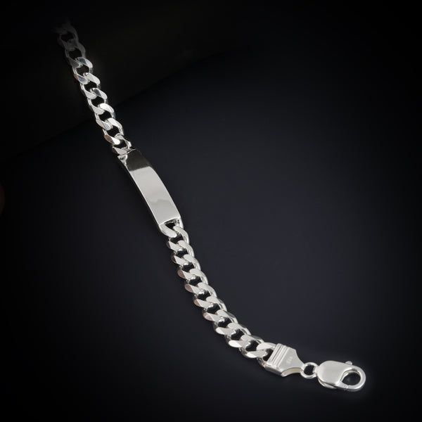 Blisse Allure 925 Classic Sterling Silver ID Bracelet for Men