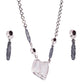 Baroque Pearl & Garnet 925 Sterling Silver Necklace Set