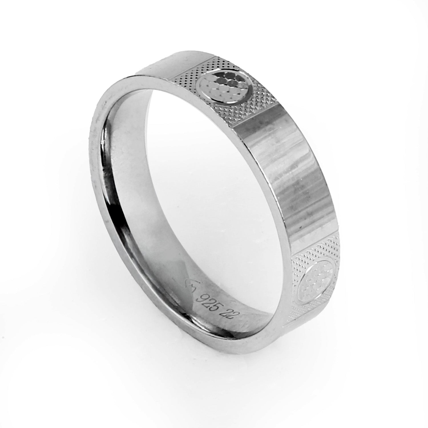 Blisse Allure 925 Pure Sterling Silver Band with Circular Jali Design For Men
