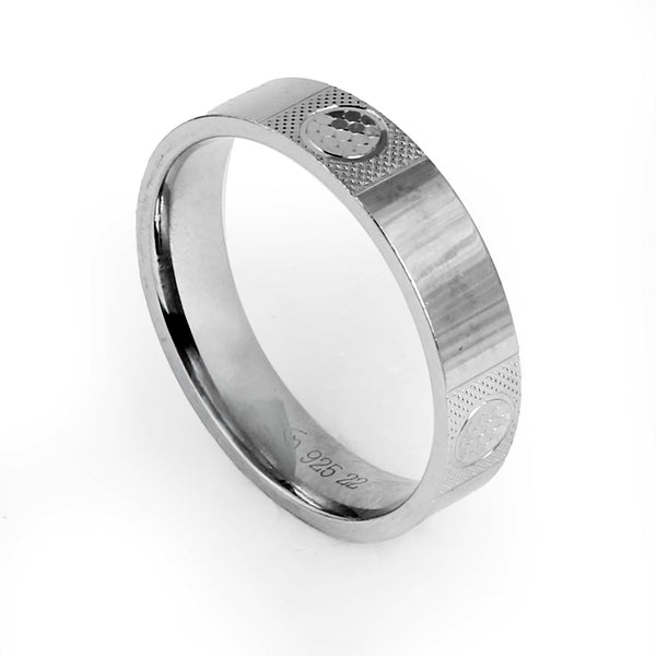 Blisse Allure 925 Pure Sterling Silver Band with Circular Jali Design For Men