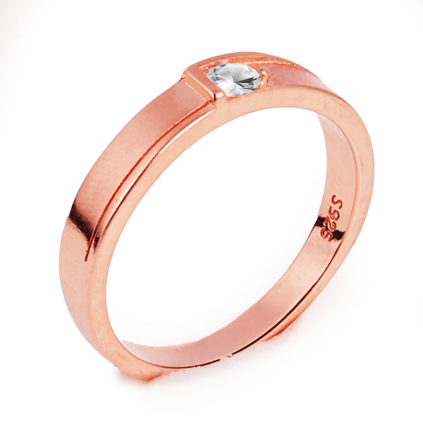 Blisse allure Rose Gold-Plated 925 Sterling Silver Band For Men