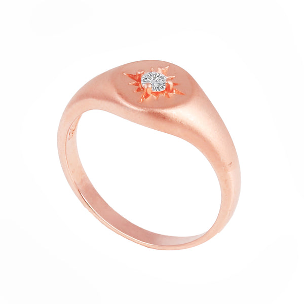 Blisse Allure 925 Silver Rose Gold Finish Ring For Men