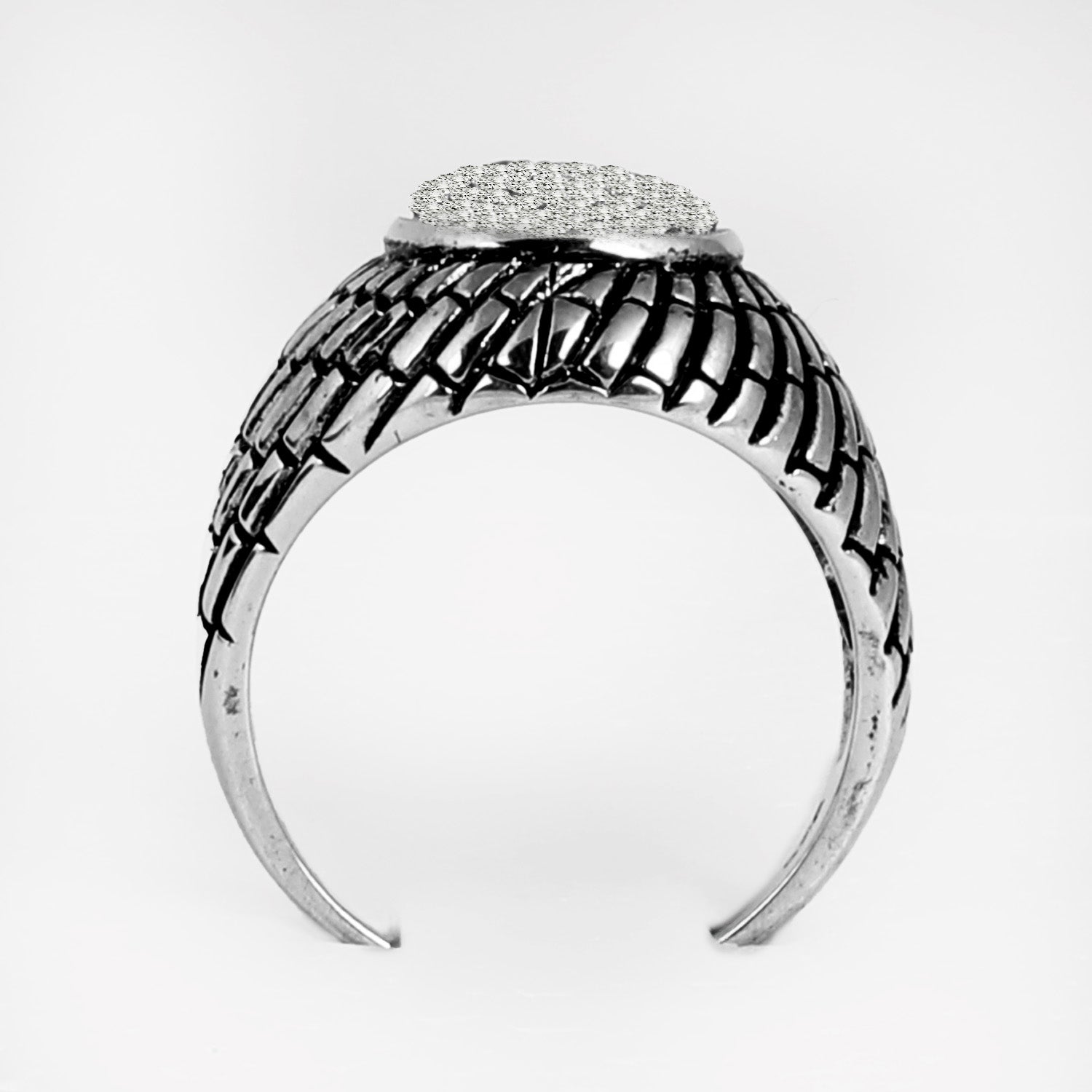 BlisseAllure 925 Sterling Silver Men’s Ring with Sparkling Cubic Zirconia