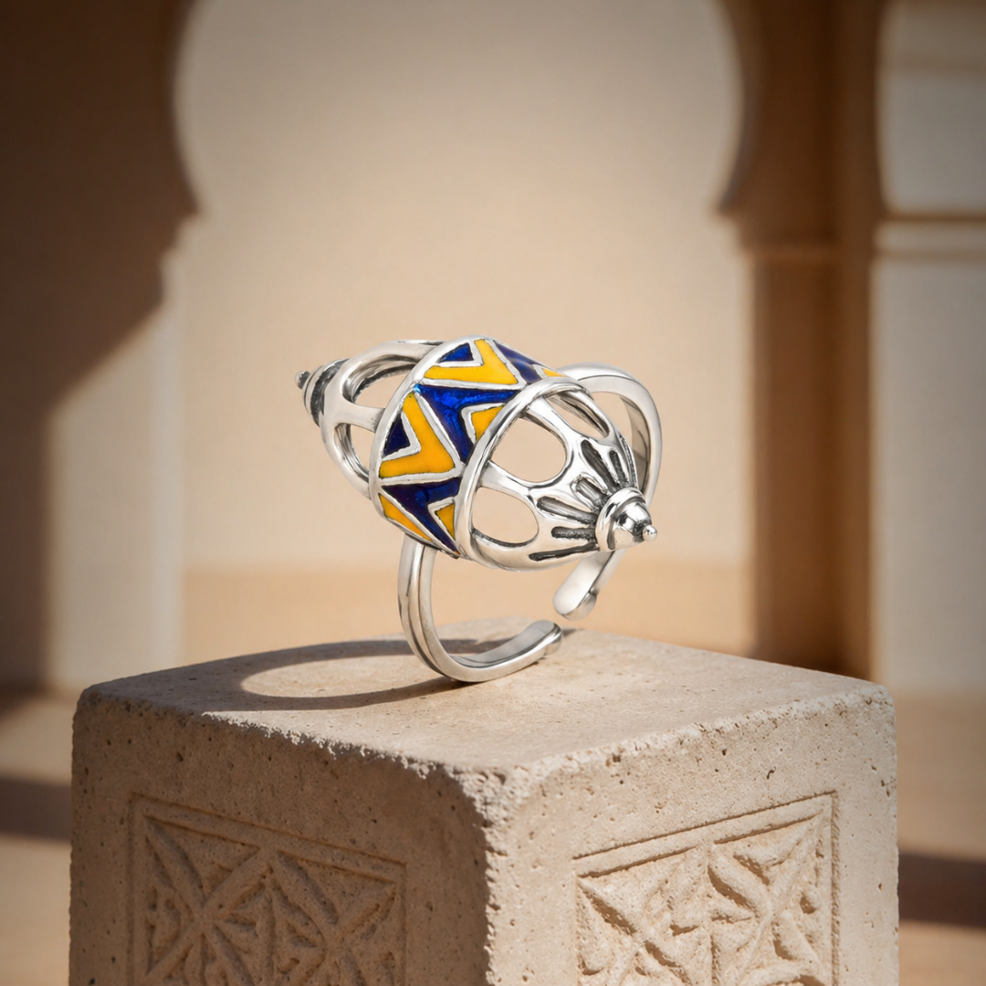 Blisse Allure – 925 Sterling Silver Tribal Geometric Statement Ring