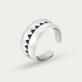 Blisse Allure – 925 Sterling Silver Geometric Enamel Band Ring