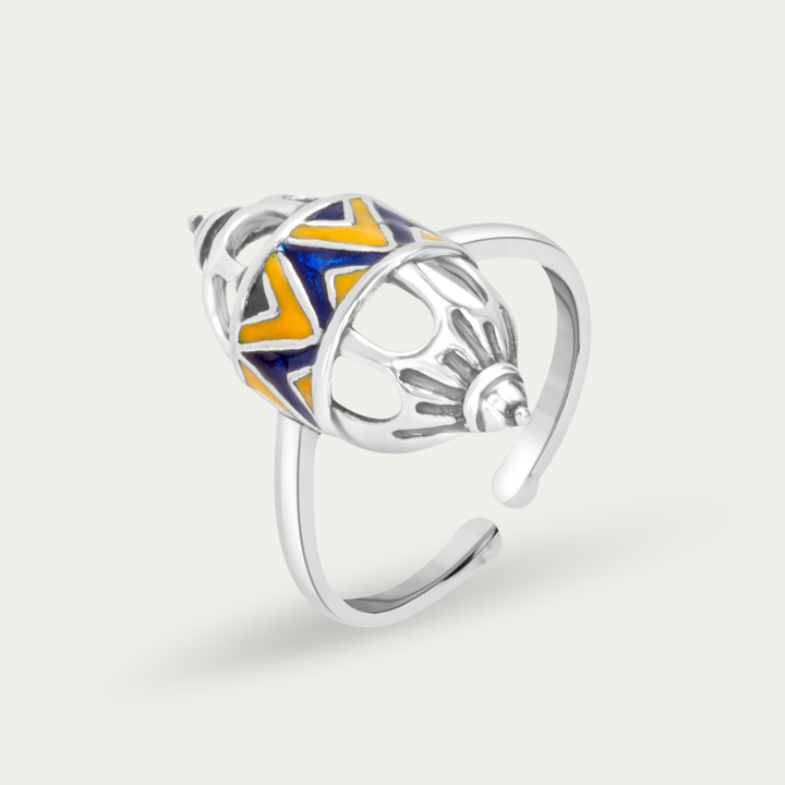 Blisse Allure – 925 Sterling Silver Tribal Geometric Statement Ring