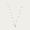 Blisse Allure Sterling Silver Bezel set Pendant Necklace