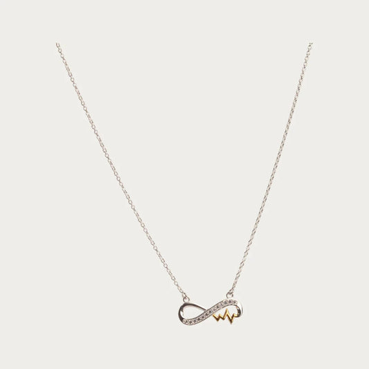 Infinity with heartbeat Necklace - Blisseallure.in