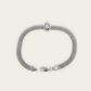 Blisse Allure Sterling Silver Pear shaped Cz Mesh linked Bracelet
