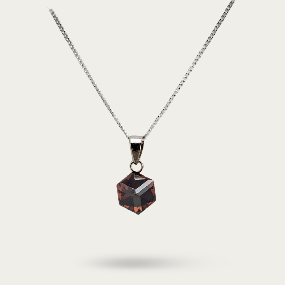 Beautiful crystal pendent Necklace - Red