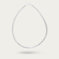 Blisse Allure – 925 Sterling Silver Radiant Texture Chain Necklace