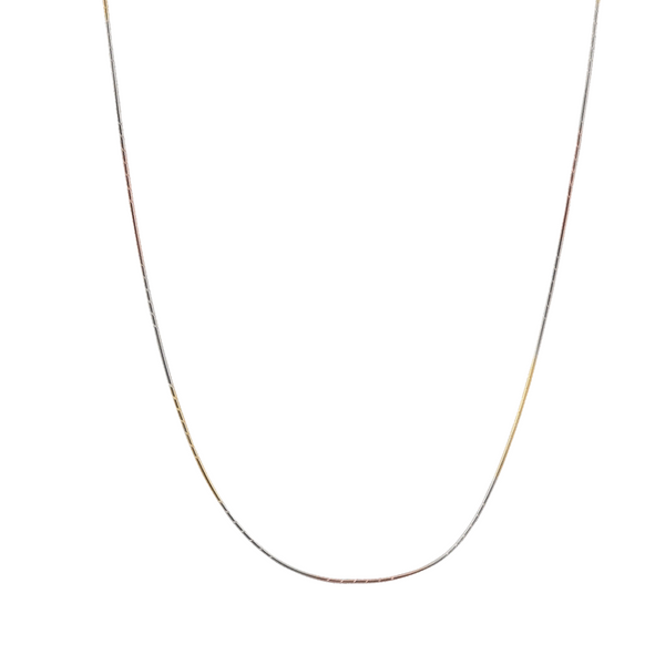 Blisse Allure 925 Sterling Silver Elegant Triple Tone Sleek Chain Men and women