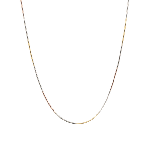 Blisse Allure 925 Sterling Silver Triple Tone Snake Chain for Young Boys and Girls