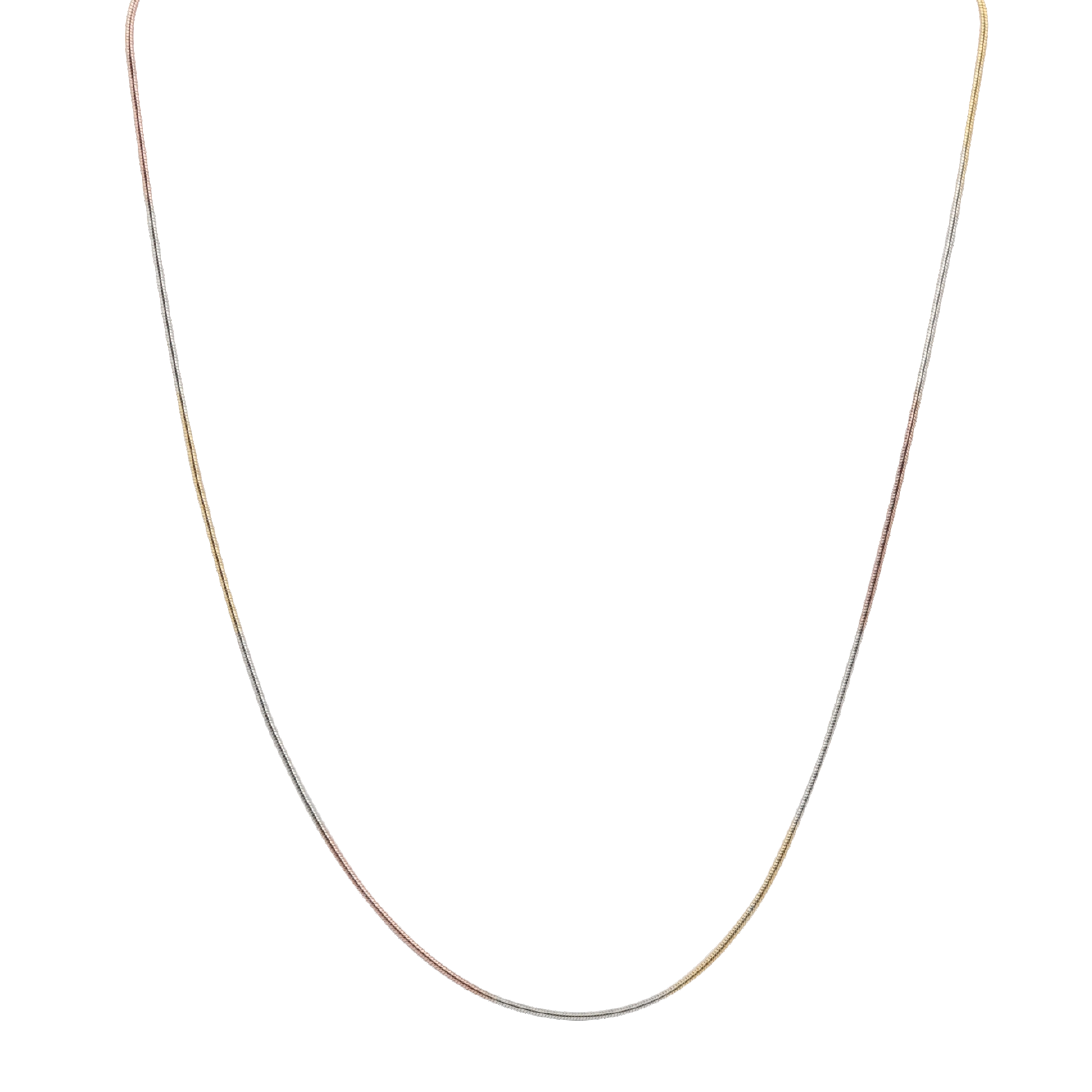Blisse Allure 925 Sterling Silver Triple Tone Snake Chain For Young Boys and Girls