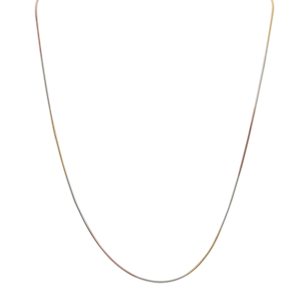 Blisse Allure 925 Sterling Silver Triple Tone Snake Chain For Young Boys and Girls