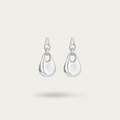Blisse Allure – 925 Sterling Silver Modern Sculptural Drop Earrings