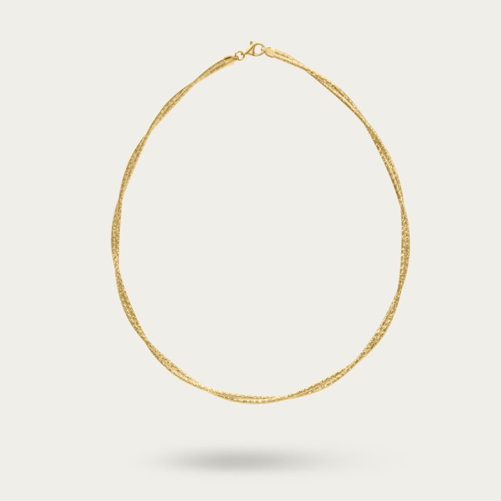 Blisse Allure – 925 Sterling Silver Golden Flow Chain Necklace