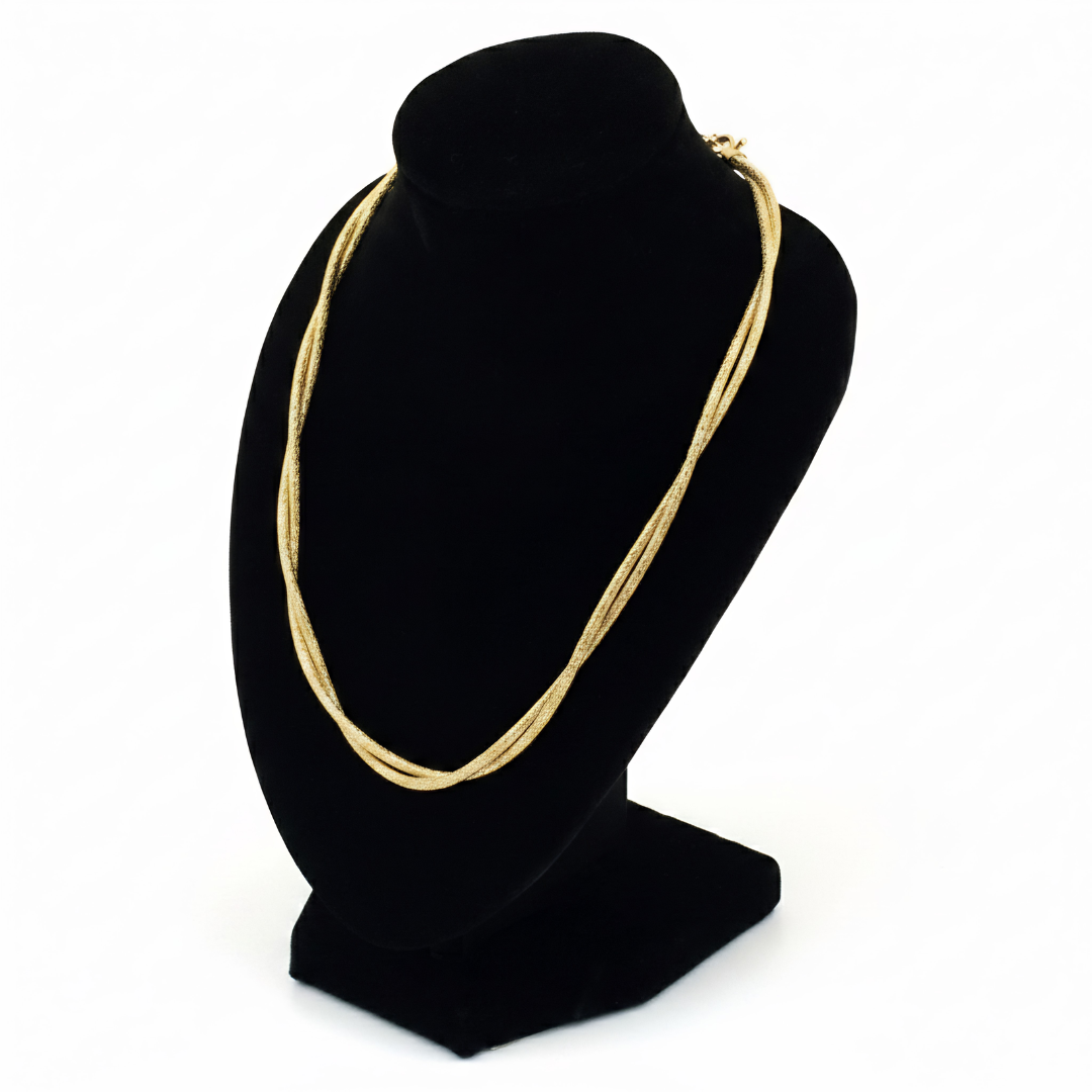 Blisse Allure – 925 Sterling Silver Golden Flow Chain Necklace