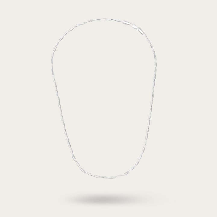 Blisse Allure – 925 Sterling Silver Twisted Chain Necklace