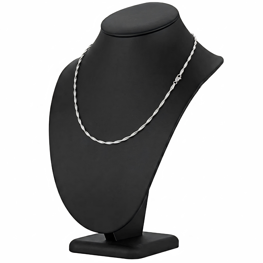 Blisse Allure – 925 Sterling Silver Twisted Chain Necklace