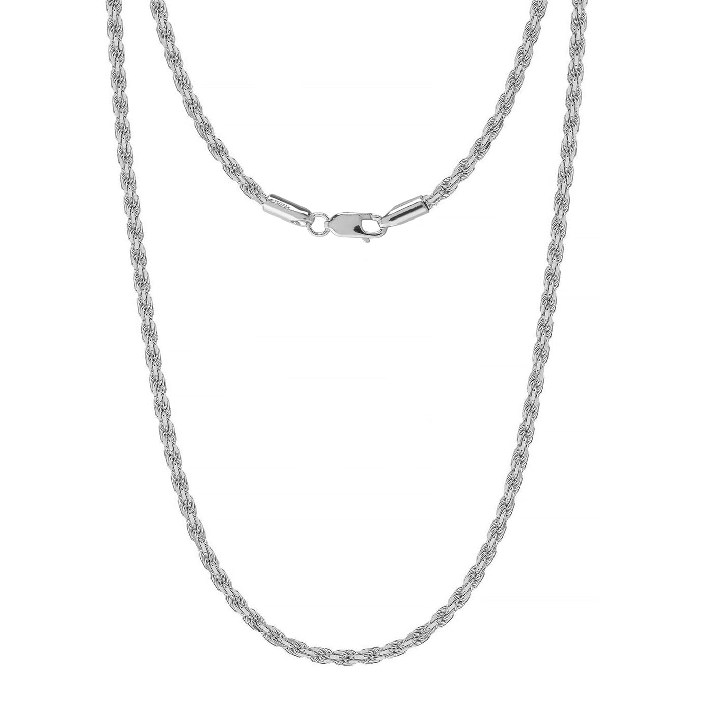 Blisse Allure 925 Sterling Silver Rope Chain for Men