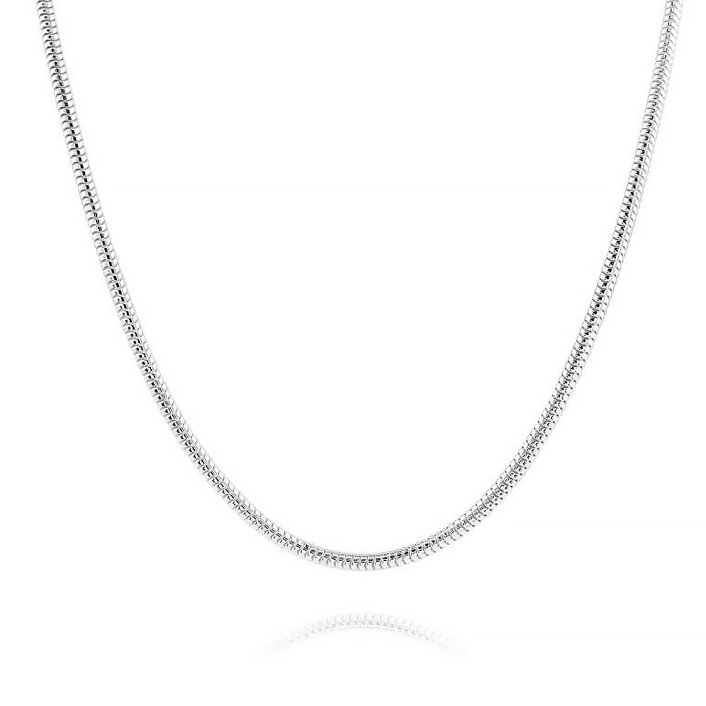Blisse Allure 925 Sterling Silver Rounded Hollow Snake Unisex Chain