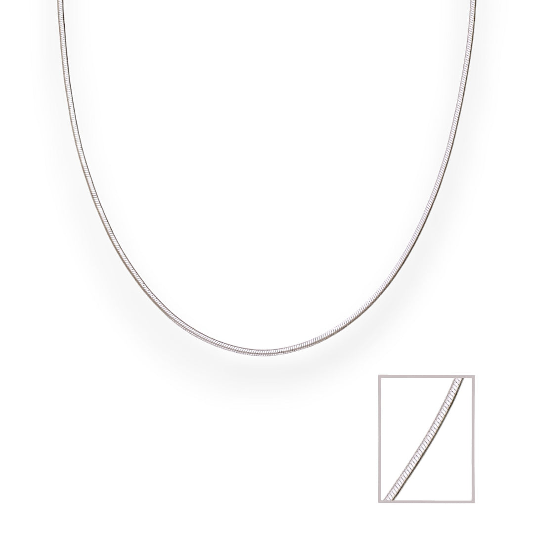 Blisse Allure 925 Silver Oval Snake Chain For Men and Women