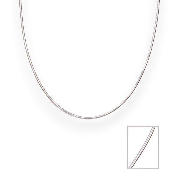 Blisse Allure 925 Silver Oval Snake Chain For Men and Women