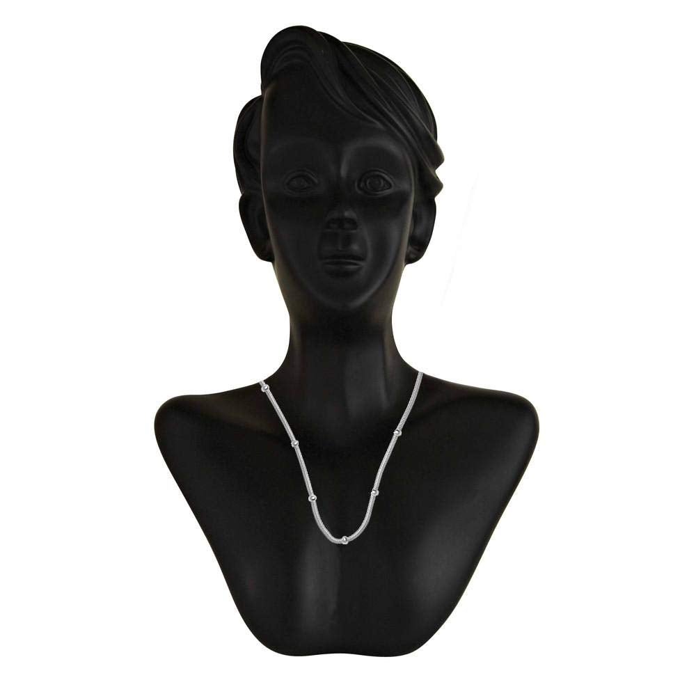 Blisse Allure 925 Sterling Silver Unisex Beaded Snake Unisex chain