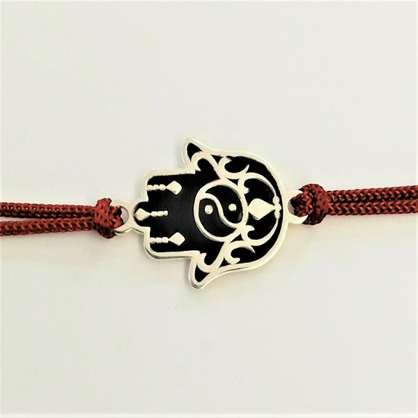 Blisse Allure Sterling Silver Hamsa Hand Rakhi for Brother