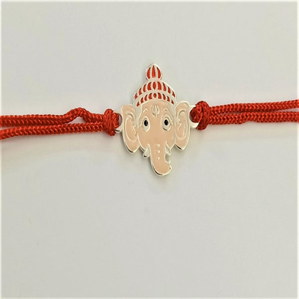 Blisse Allure Sterling Silver Ganesh Rakhi For Brother